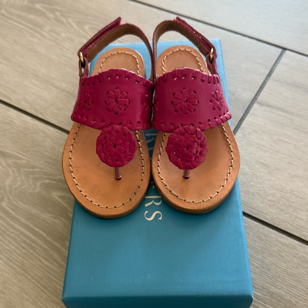 Jack Rogers Jack Sandals in Pink Genuine Leather Toddler girl Size 7